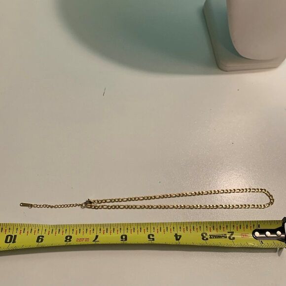 Chain necklace, new, no tags, real gold over stainless, 17 in., classic, la… - Picture 6 of 16